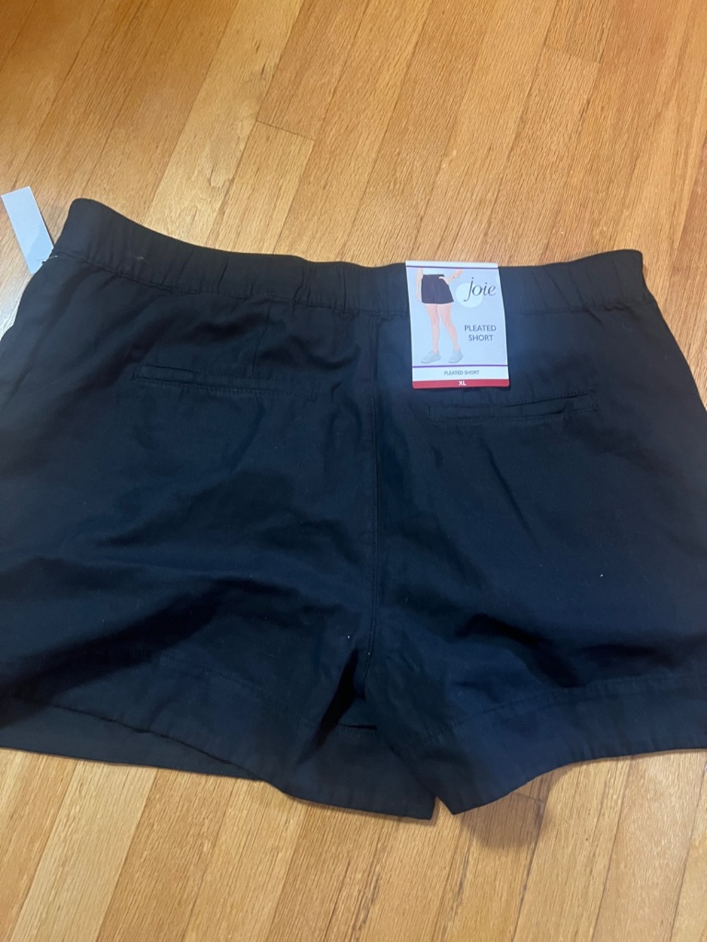 NWT Joie Black High-Waist Pleated Shorts